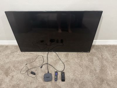 65-inch Vizio TV with Roku Streaming Player and wall mount.