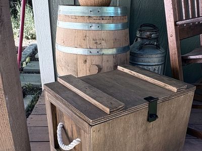 Custom made vintage style crate box