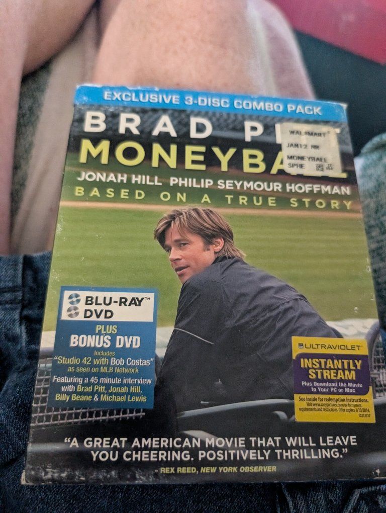 Moneyball Blu-ray DVD Exclusive 3-Disc Combo Pack Brad Pitt Jonah Hill