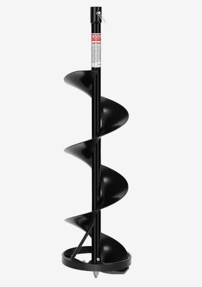 8" Ice Auger Drill Bit -  High-Strength Steel Ice Fishing Auger
