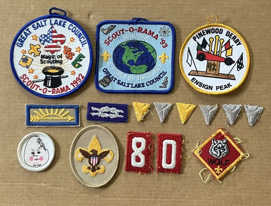 Vintage Cub/Boy Scouts of America Patches Various Patches Lot of 16 Salt Lake