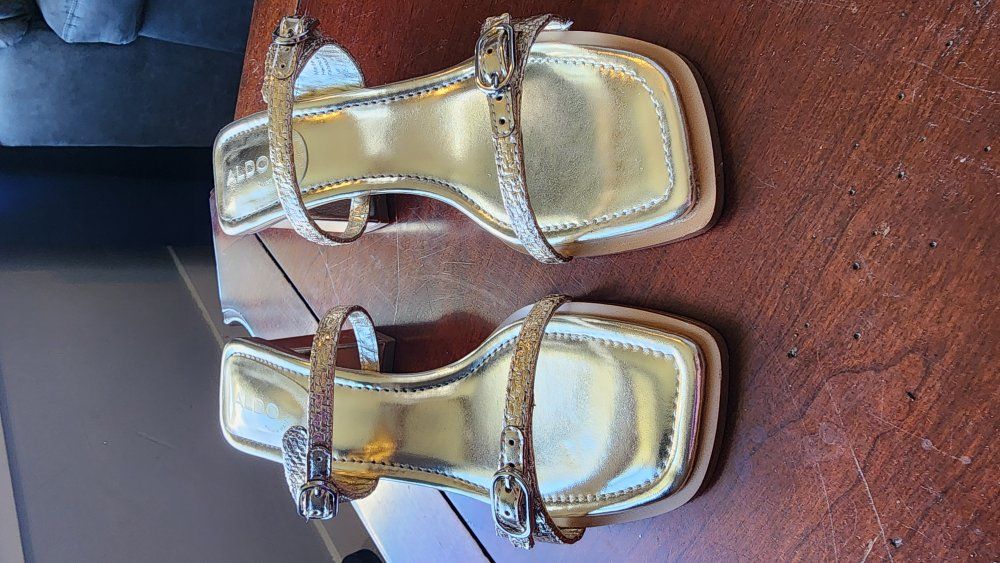 ALDO womens Maymay gold high heels