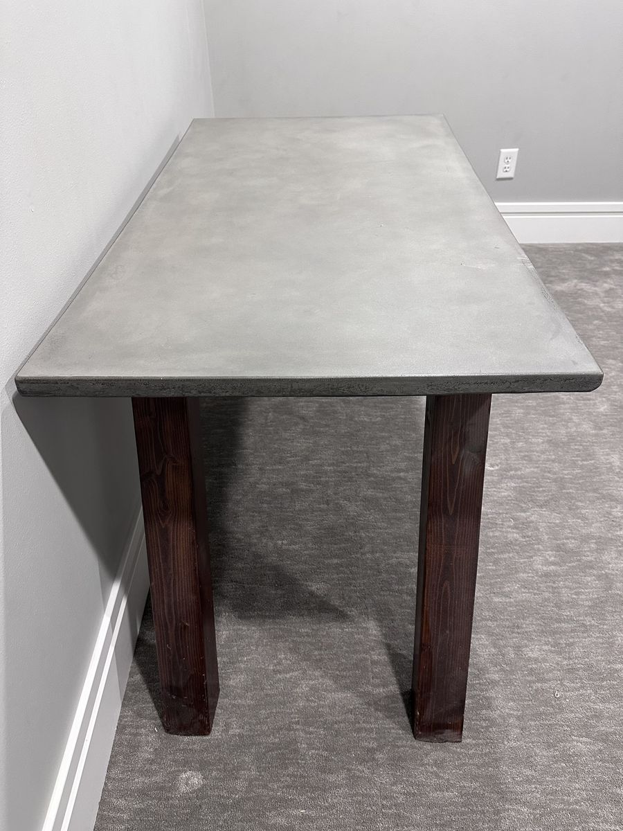 Unique concrete top custom desk
