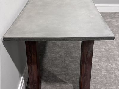 Unique concrete top custom desk