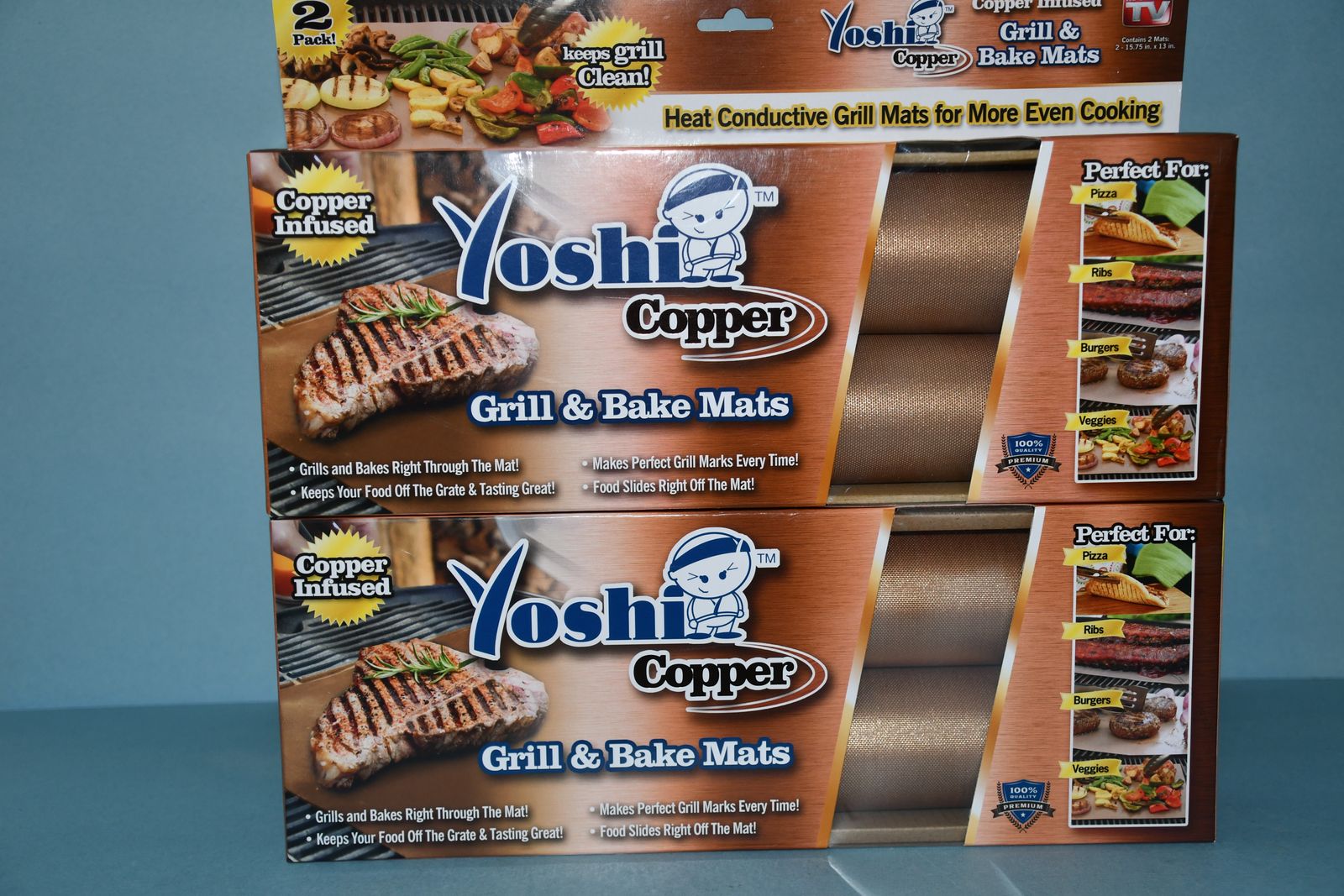 4 NIB GRILL & BAKE MATS ~ DISHWASHER SAFE ~ REUSABLE ~ PIZZA, RIBS, BURGERS, VEGGIES ~ ALL FOR $5