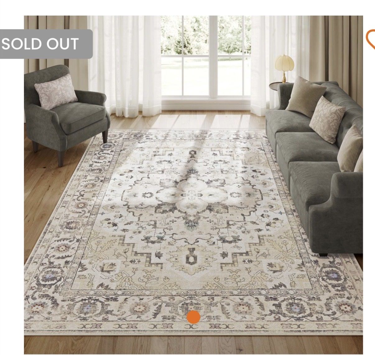 New Boho rug still in plastic. Large 9x12 area rug. Vanilla 
