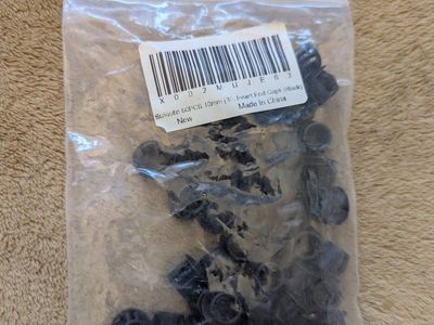 Suivotin 60PCS 10mm Black Insert End Caps New