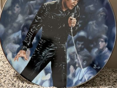 Delphi Elvis Presley '68 Comeback Special Collector Plate Bruce Emmett - In Performance LE