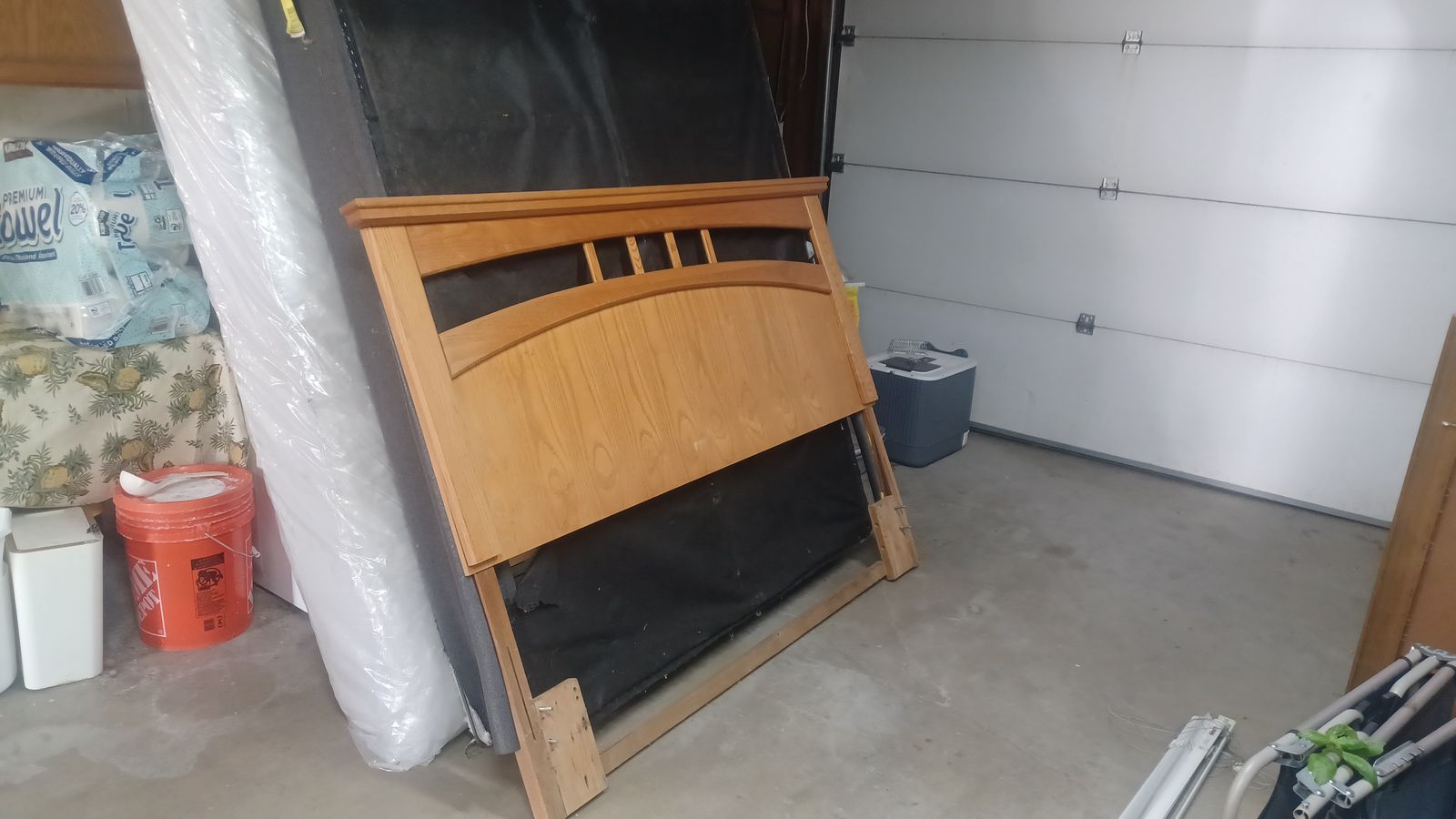 FREE queen size mattress, box spring and headboard