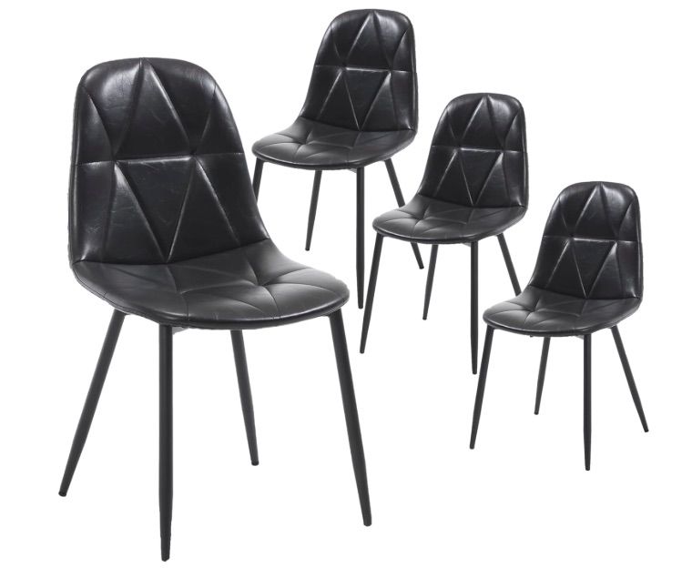 NEW--FAUX LEATHER DINING CHAIRS