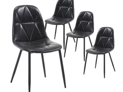 NEW--FAUX LEATHER DINING CHAIRS