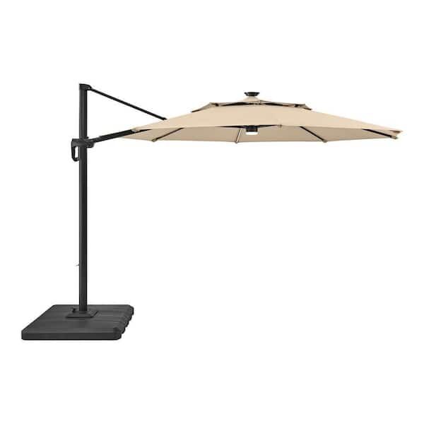 Tan 10Ft cantilever patio umbrella