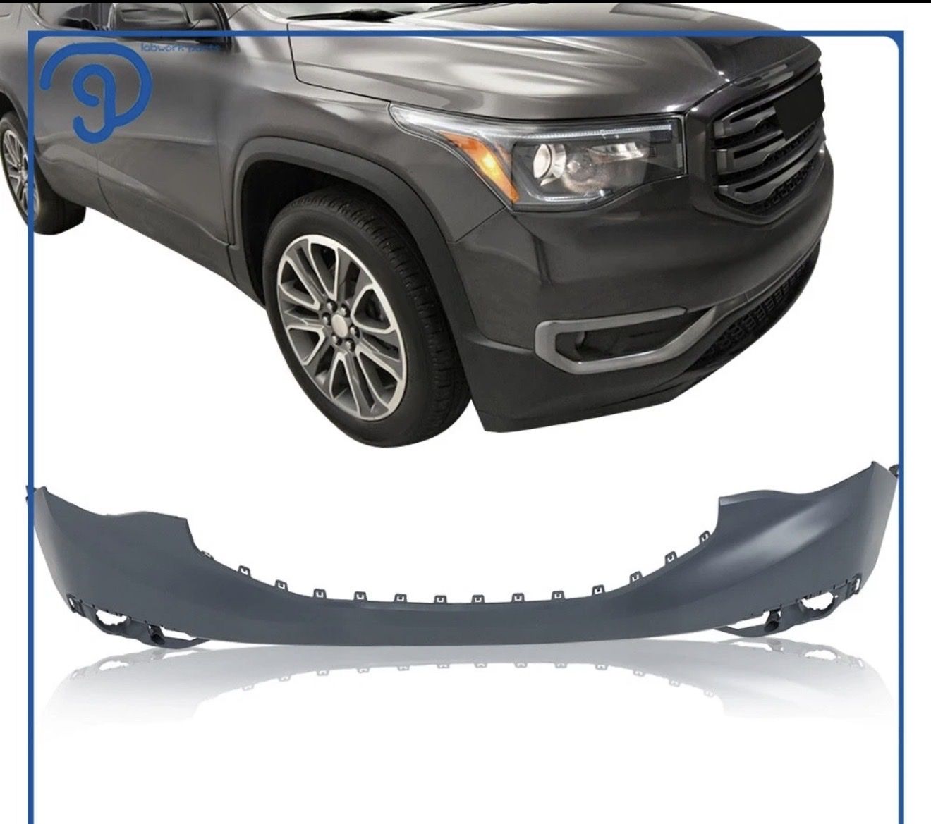 GMC Acadia Front Bumper Cover 2017-2019 Primed Textured Replacement Auto Part
