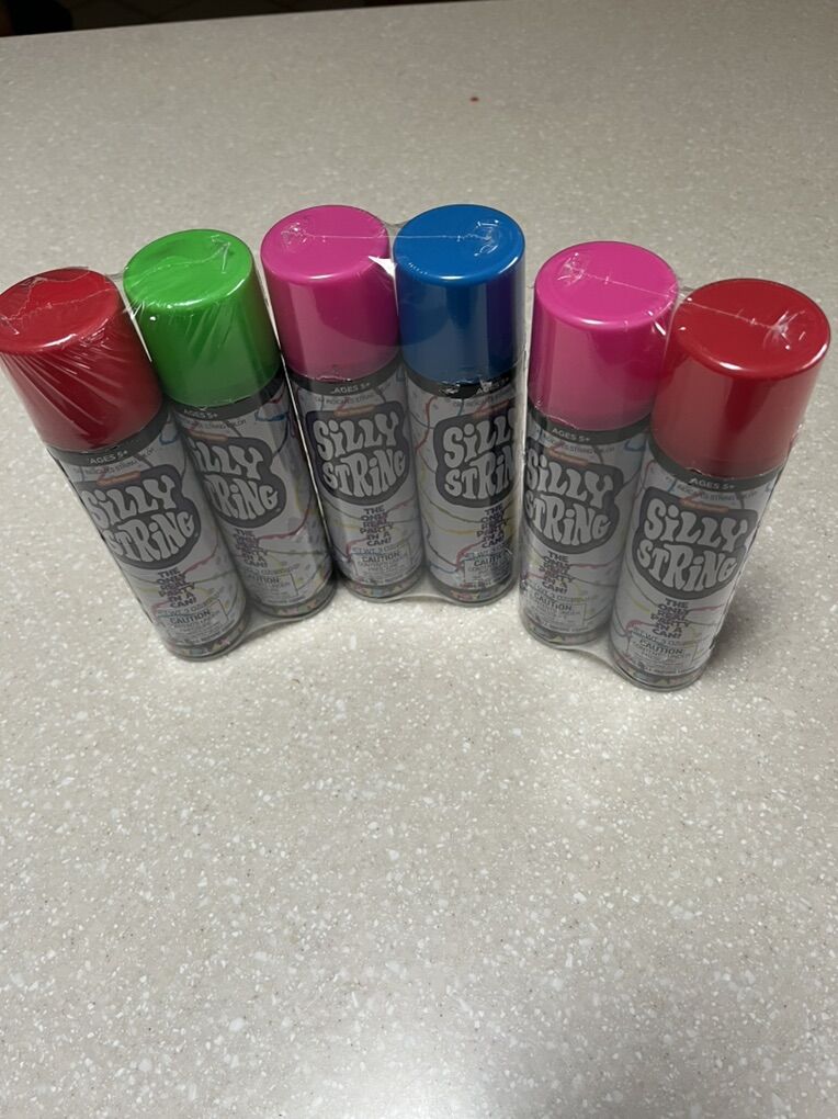 New, 2 Pack Silly String