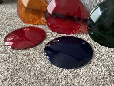 Set of 5 Glass Lantern Lenses