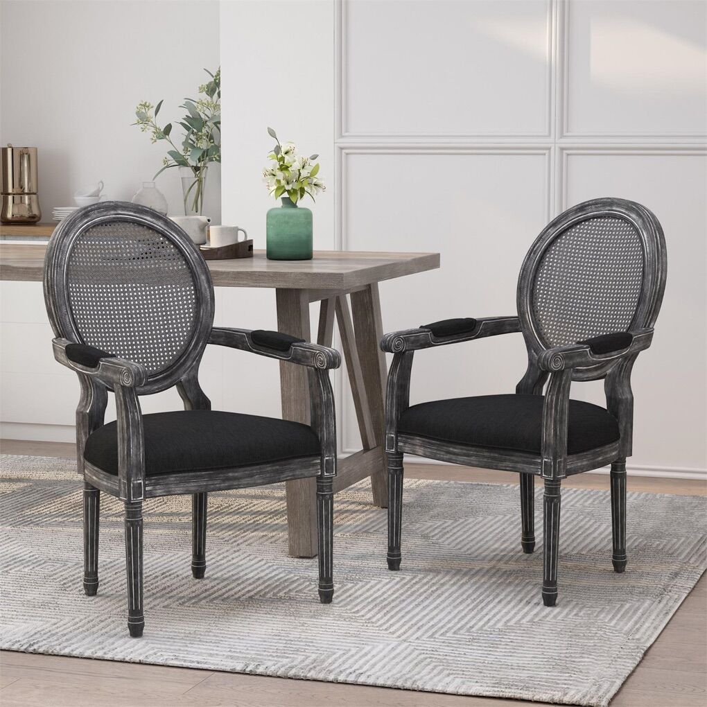 Judith Wood & Cane Upholstered Dining Chair