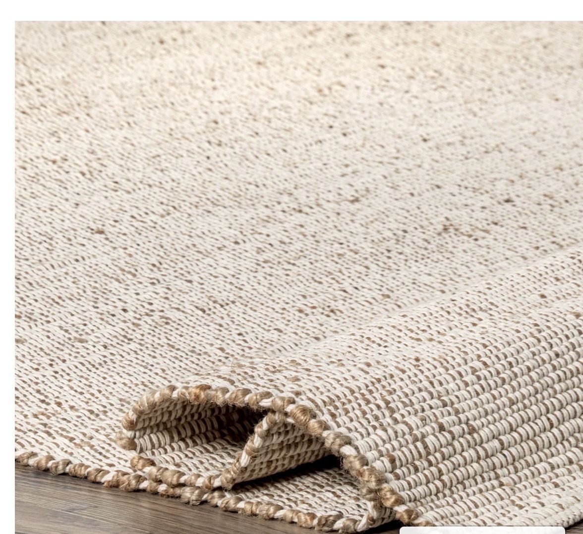 New 9x12 Nuloom Handwoven Jute  / Cotton Area Rug