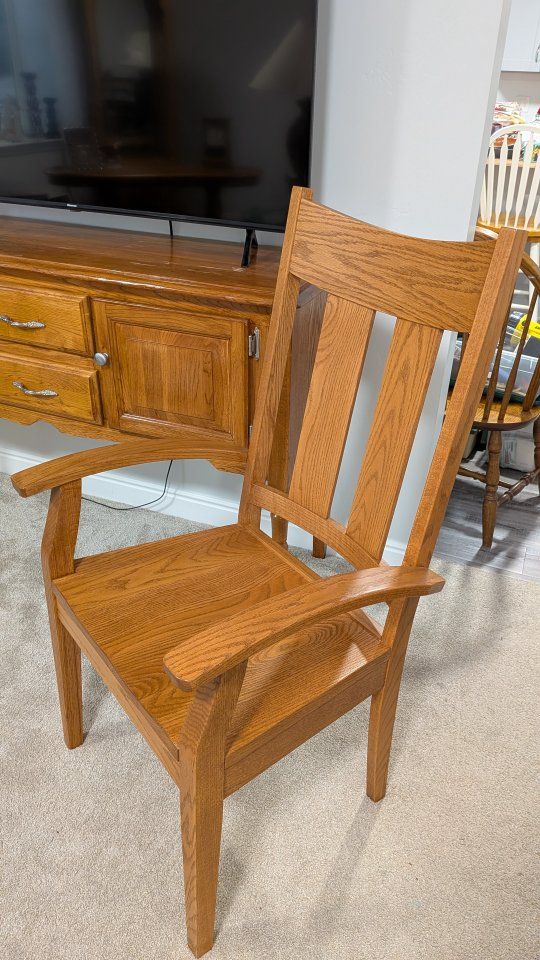 Oak heavy duty Captain's chair