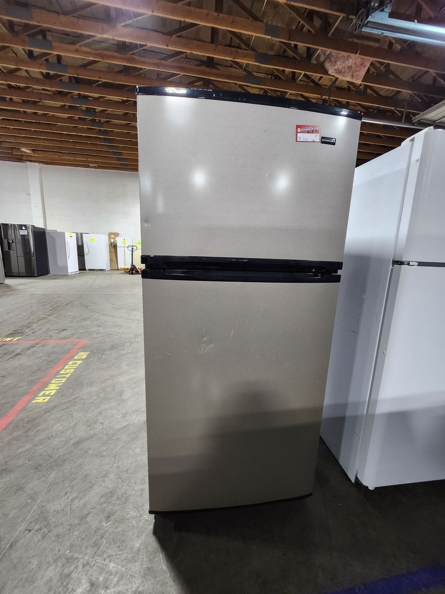 GREAT ADMIRAL STAINLESS STEEL TOP AND BOTTOM FRIDGE! W-WARRANTY