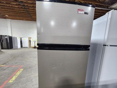 GREAT ADMIRAL STAINLESS STEEL TOP AND BOTTOM FRIDGE! W-WARRANTY