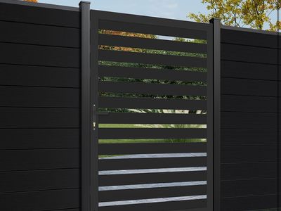 Mondaria Openwork Aluminum Privacy Fence Gate 6'