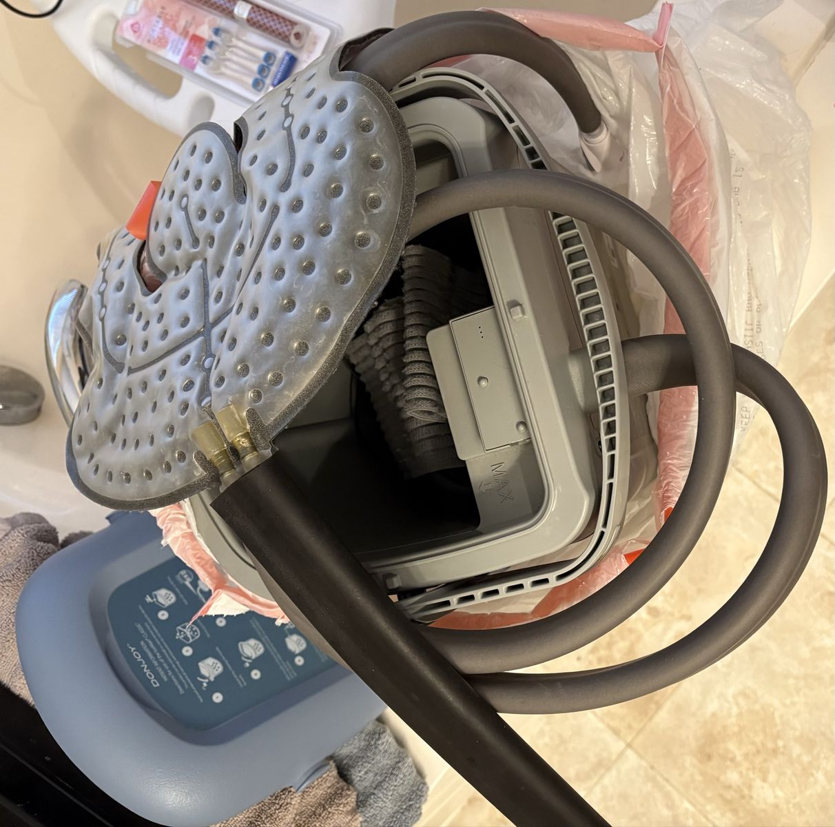 Two free coolers for post knee surgery cooling.