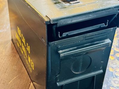 MILITARY 50 Cal Ammo Can Green Ammunition Tin Box