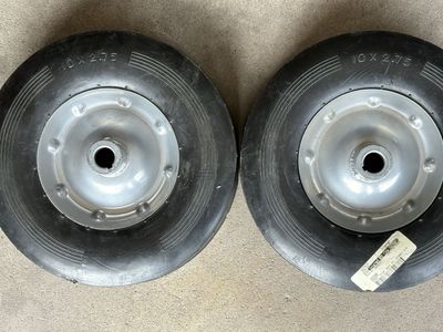 10” x 2.75” solid trucking wheels