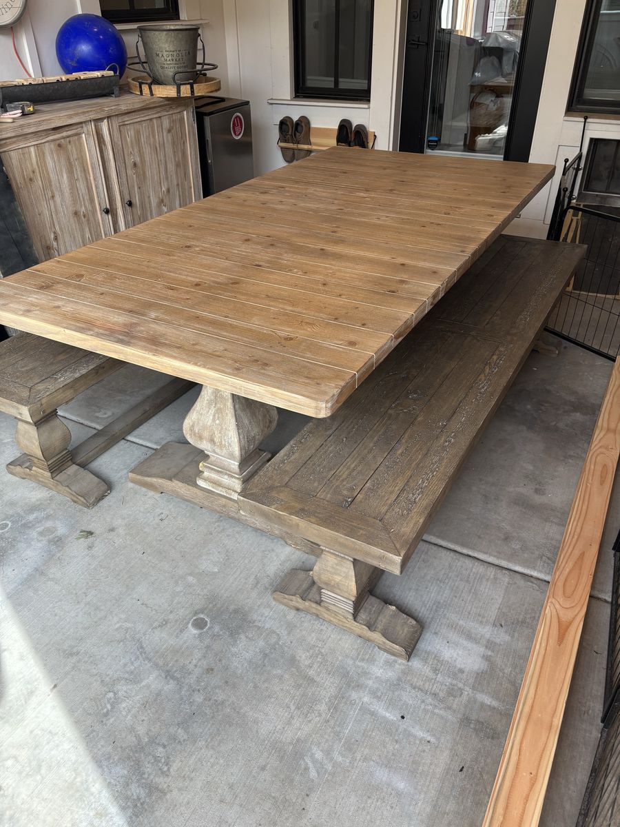 Large Dining Table 84”x42” comes with Benches
