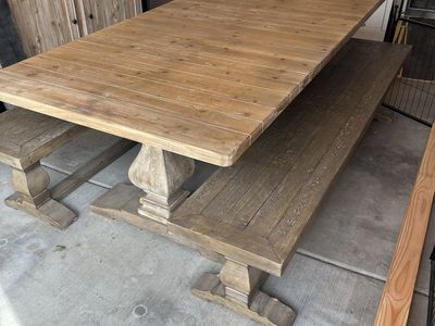 Large Dining Table 84”x42” comes with Benches
