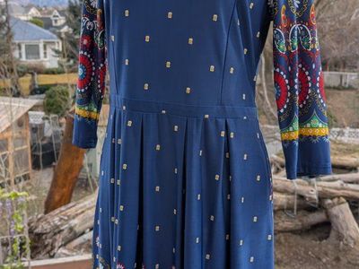 Reborn Paisley Women's size XL Polyester Dress wit