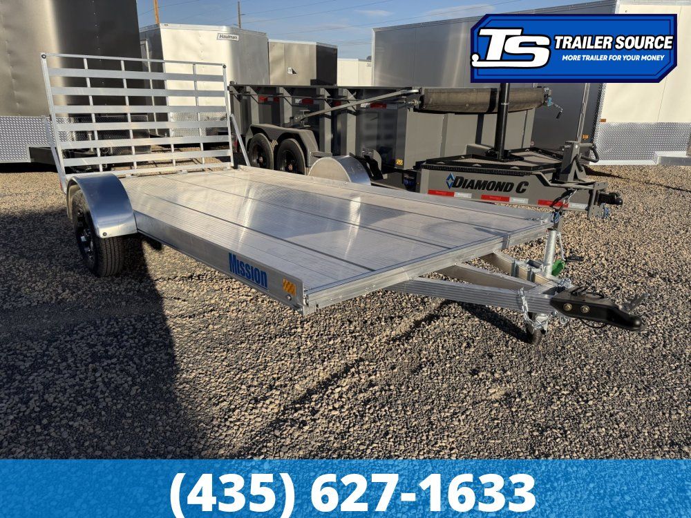 7x14 Alcom FlexHaul Aluminum Trailer -  Interior - 3.5K GVWR - Alloy Wheels