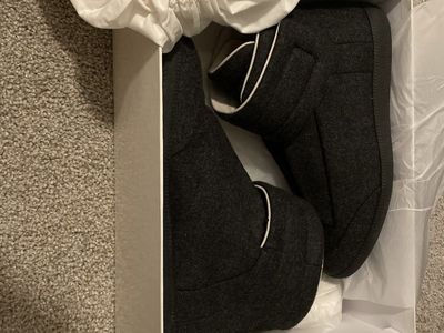 Maison Margiela Dark Grey Wool High Top future Sneakers Size 45
