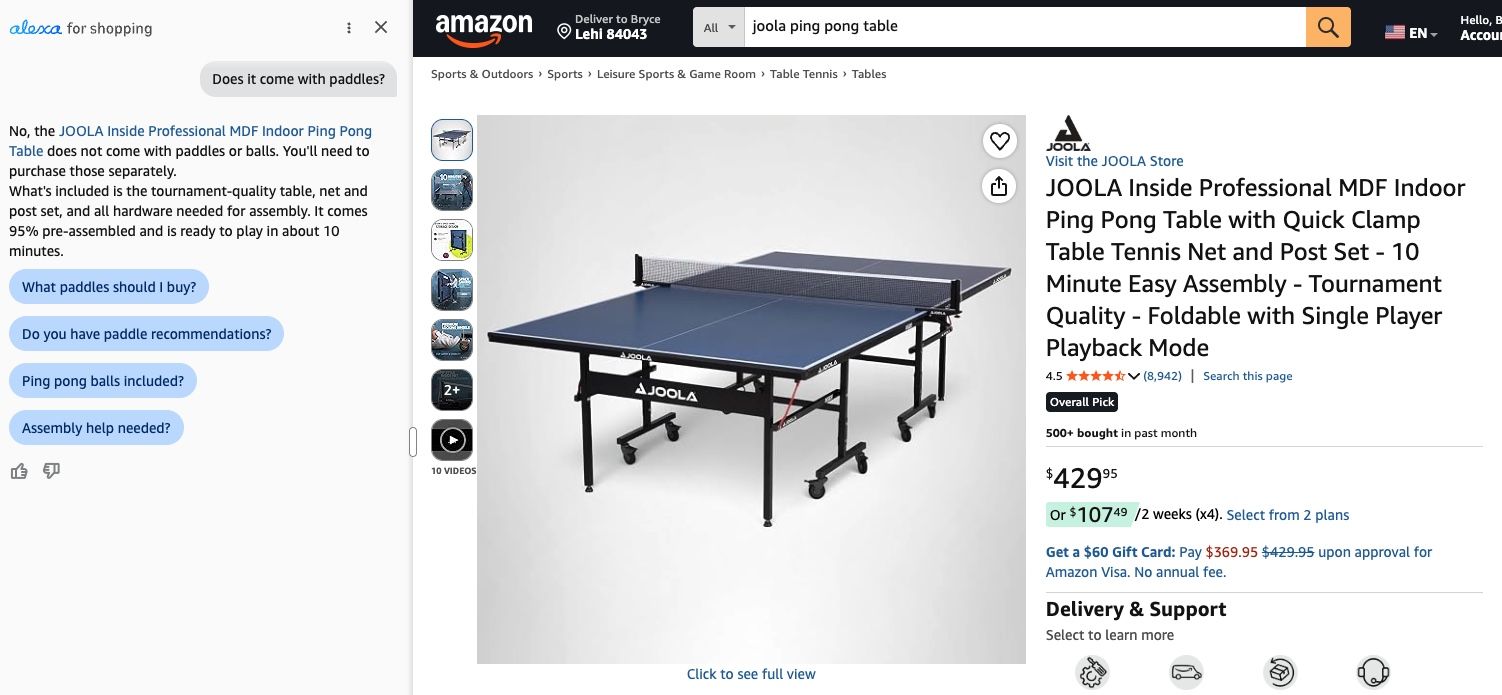 JOOLA Inside Professional Indoor Ping Pong Table - Regulation Size, 15mm MDF, Foldable