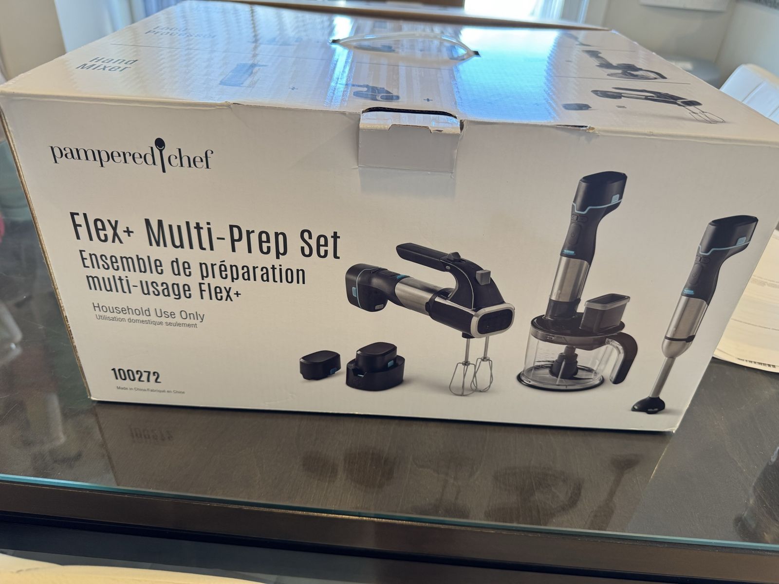 Pampered Chef Flex+ Multi-Prep Set 100272 Cordless Immersion Blender, Food Processor & Hand Mixer 