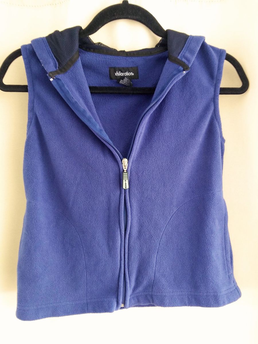 Athleisure Blue Vest Hoodie – Soft & Lightweight
