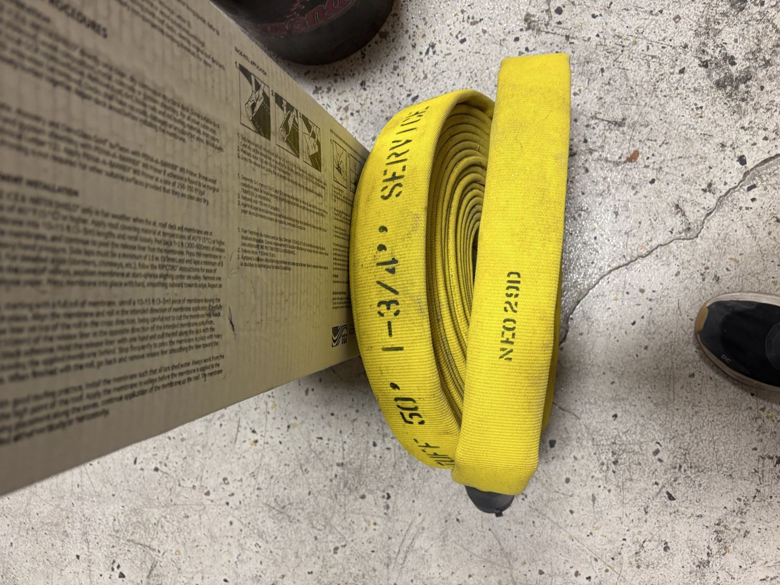 Yellow 1-3/4" x 50' Heavy Duty Fire Hose - 