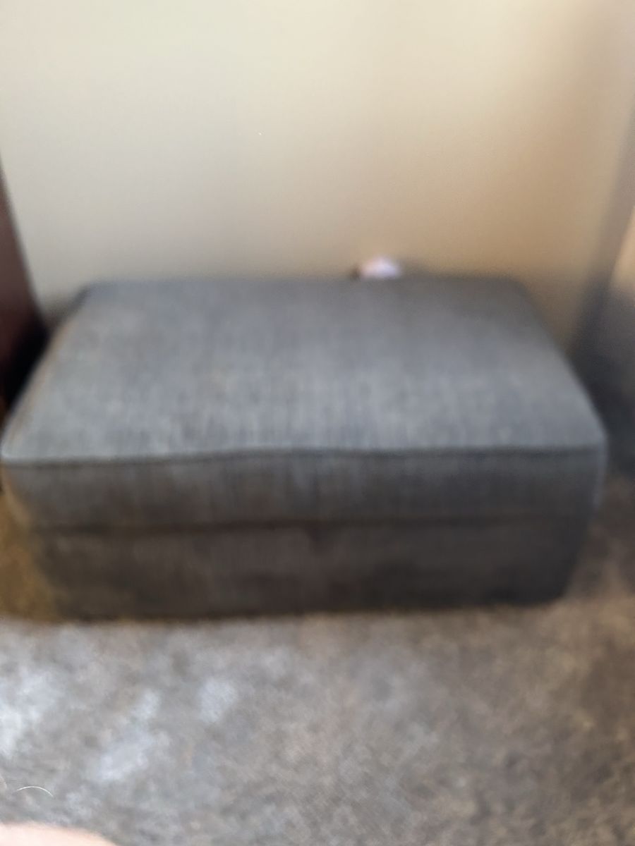 Blue ottoman