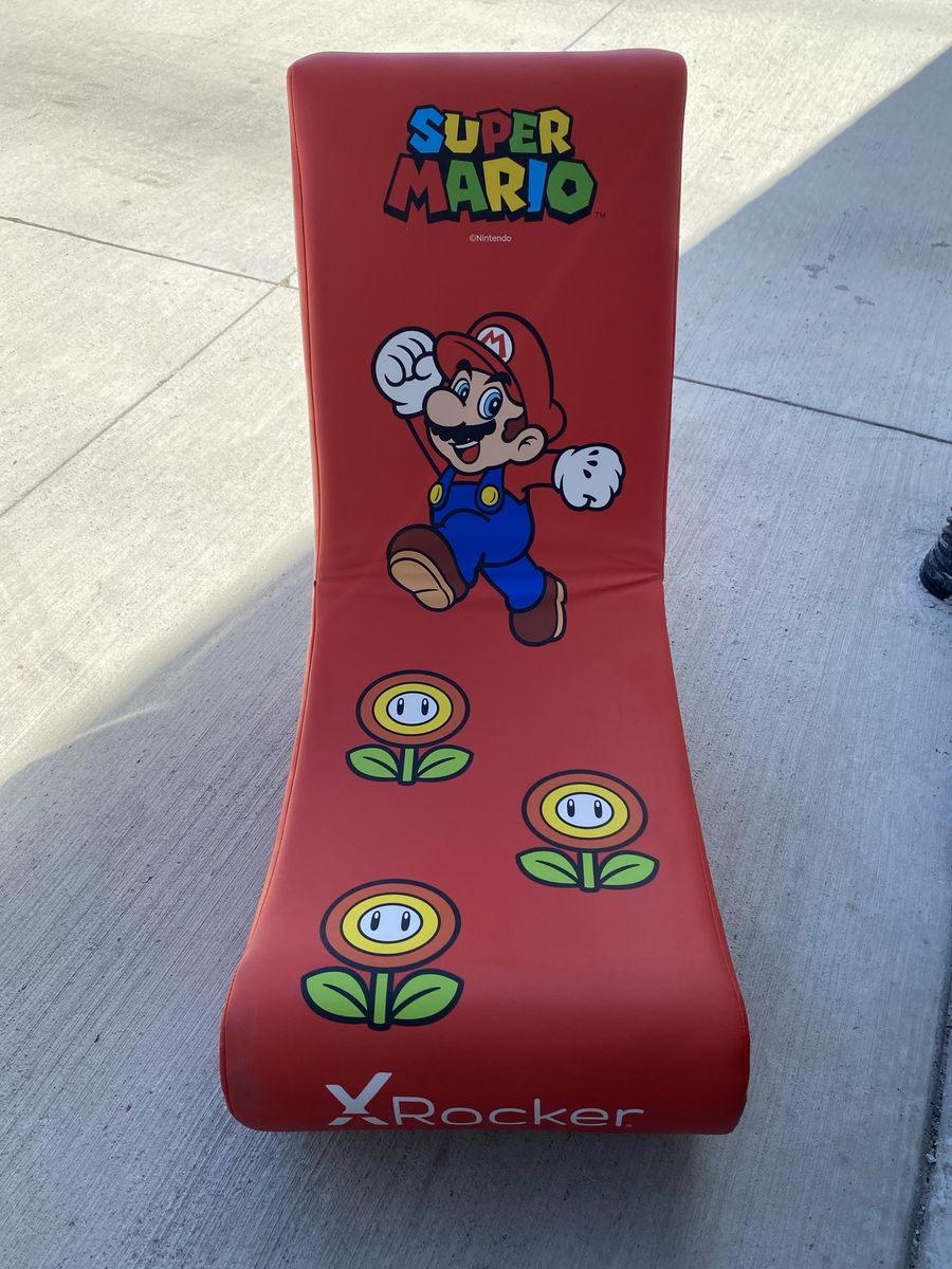 X Rocker Super Mario Floor Rocker Gaming Chair - Kids' Red Nintendo Seat