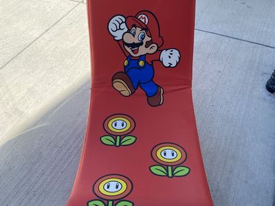 X Rocker Super Mario Floor Rocker Gaming Chair - Kids' Red Nintendo Seat