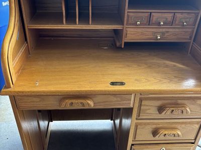 Oak Roll Top Desk