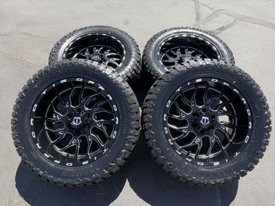 New TIS 544BM 6x5.5 6x135 33x12.50r20 Terramax RT Chevy Silverado 1500 GMC Sierra Ford F150 F 150 3 peak all season snowflake