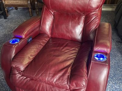 Genuine Leather Lane Furniture Power Recliner