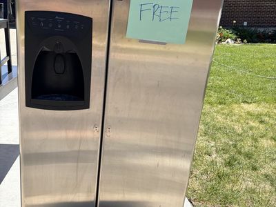 Stainless steel amana fridge