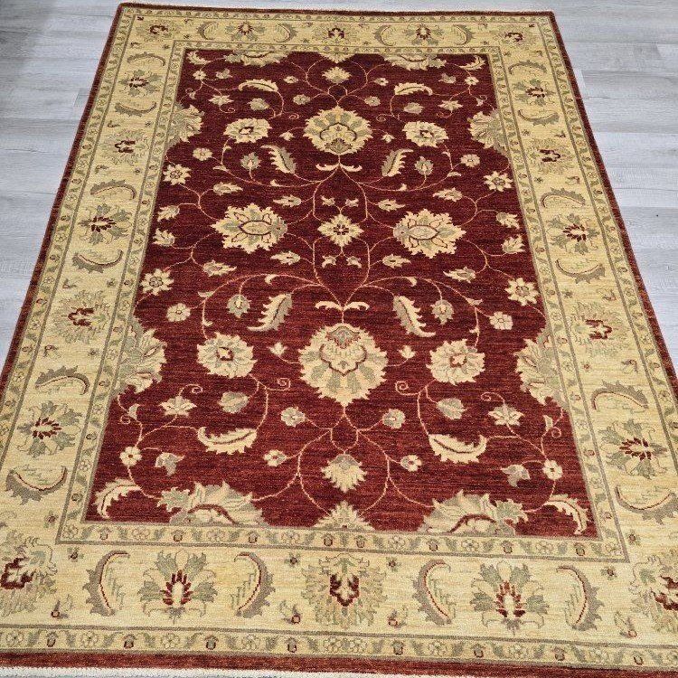 6x8 New Handmade Wool Rug, Oushak Design