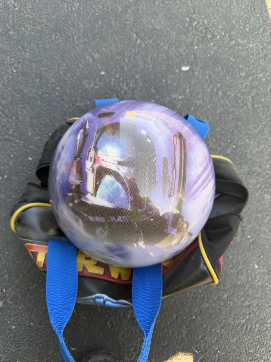 Star Wars Boba Fett Viz-A-Ball Bowling Ball with Darth Vader Tote Bag Set
