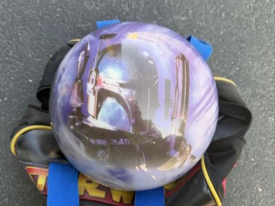 Star Wars Boba Fett Viz-A-Ball Bowling Ball with Darth Vader Tote Bag Set