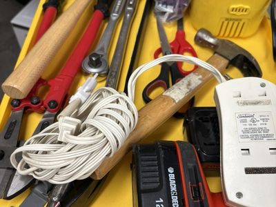 woods screws, finish nails, hammers,etc