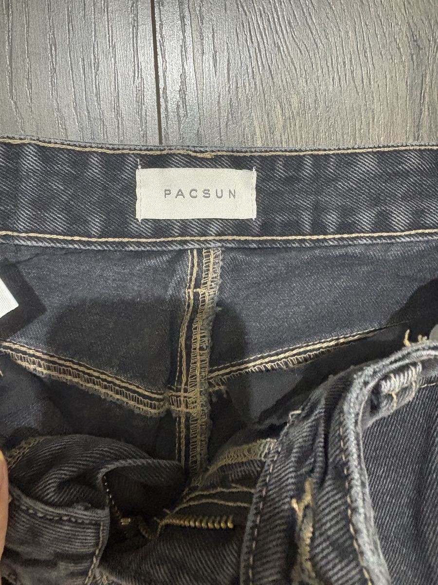 PacSun Casey Low Rise Baggy Jeans Acid Wash Black Size 23 S