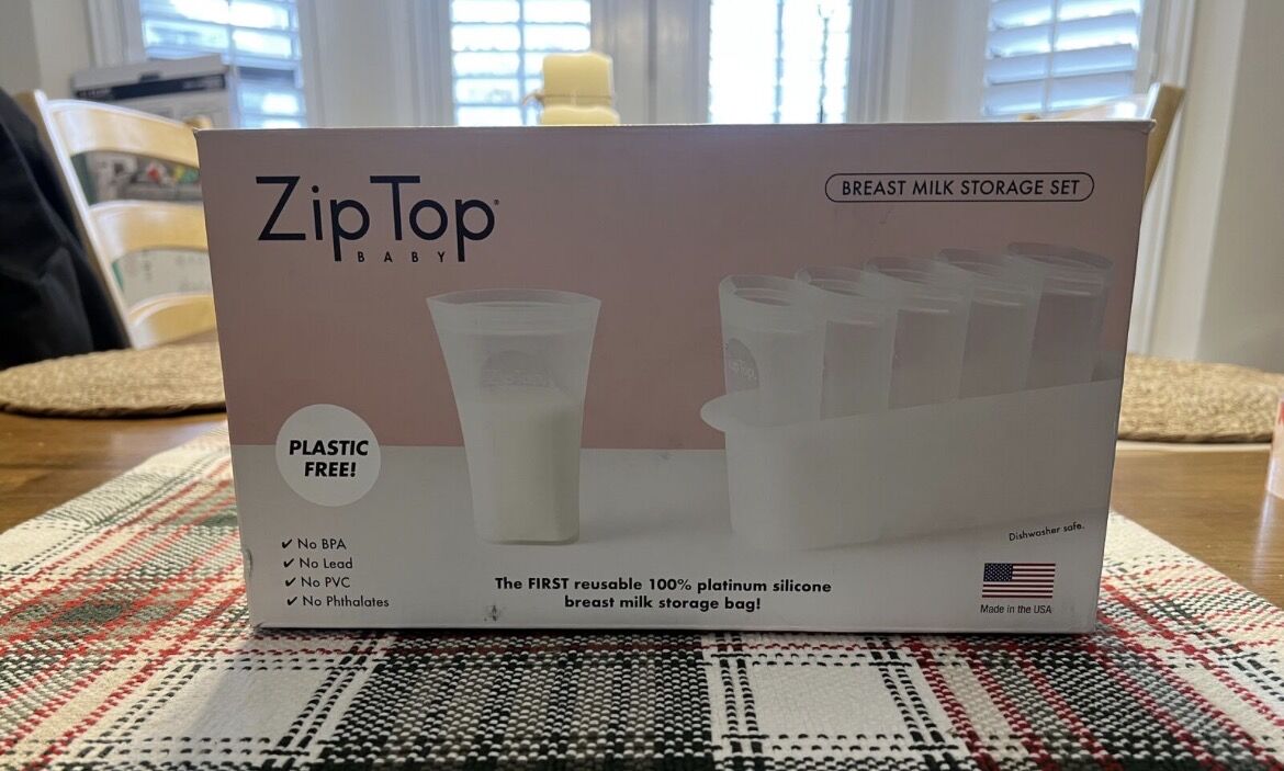 ZipTop Baby Breast Milk Storage Set – Reusable Silicone
